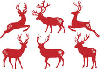 Christmas Deer Stags Vector