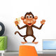 Monkey eating banana Wall Decal