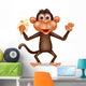 Monkey eating banana Wall Decal