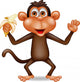 Monkey eating banana Wall Decal