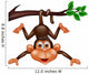 Funny Monkey Hanging on Tree Branch Wall Decal