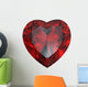 Heart Shaped Diamond Garnet Wall Decal