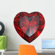 Heart Shaped Diamond Garnet Wall Decal