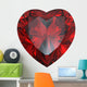 Heart Shaped Diamond Garnet Wall Decal