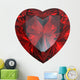 Heart Shaped Diamond Garnet Wall Decal