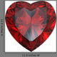 Heart Shaped Diamond Garnet Wall Decal
