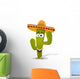 Cartoon Mexican Cactus Character Wall Decal
