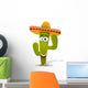 Cartoon Mexican Cactus Character Wall Decal