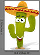 Cartoon Mexican Cactus Character Wall Decal