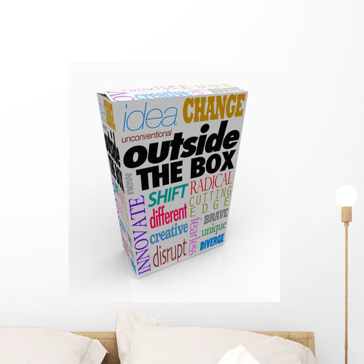 Outside Box Words Product Wall Decal