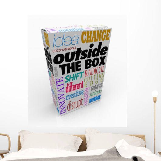 Outside Box Words Product Wall Decal