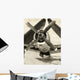 Wartime Navy Airplane With Folded Wings Wall Mural