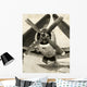 Wartime Navy Airplane With Folded Wings Wall Mural