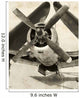 Wartime Navy Airplane With Folded Wings Wall Mural
