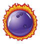 Bowling Ball with Flames