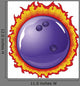 Bowling Ball with Flames