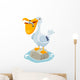 illustration of Cartoon pelican Wall Decal