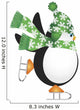 Penguin with Green Hat Ice Skating Illustration Wall Decal