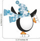 Penguin with Blue Hat Ice Skating Illustration Wall Decal
