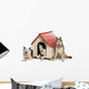 Group Dogs Surrounding Kennel Wall Decal