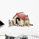Group Dogs Surrounding Kennel Wall Decal