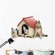 Group Dogs Surrounding Kennel Wall Decal