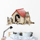 Group Dogs Surrounding Kennel Wall Decal