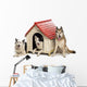 Group Dogs Surrounding Kennel Wall Decal