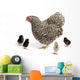 Mother Hen with Chicks Wall Decal Sticker Set