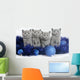 Four Kittens with Christmas Wall Mural