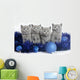 Four Kittens with Christmas Wall Mural