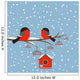 Couple of bullfinches on branch rowan with birdhouse Wall Mural