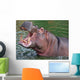 Hippo Yawning Wall Mural