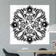 Abstract  black floral swirling ornament Wall Decal