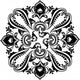 Abstract  black floral swirling ornament Wall Decal