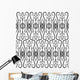 Eastern Seamless Pattern Black