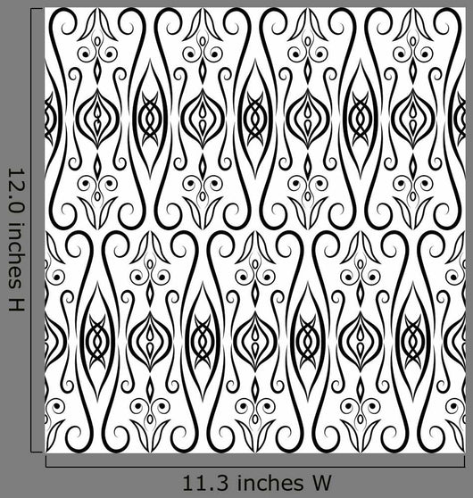 Eastern Seamless Pattern Black