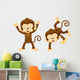 Couple of Cute Monkeys Wall Decal