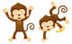 Couple of Cute Monkeys Wall Decal