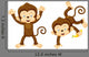Couple of Cute Monkeys Wall Decal