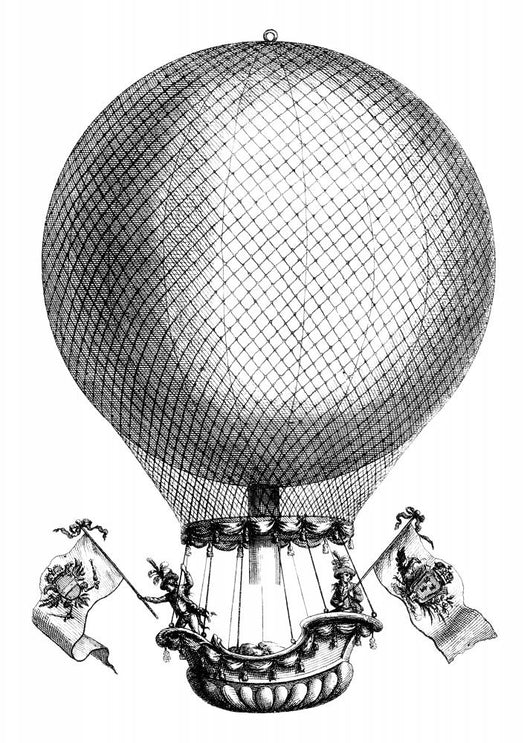 Aerostat - Balloon - 18th Century Wall Decal