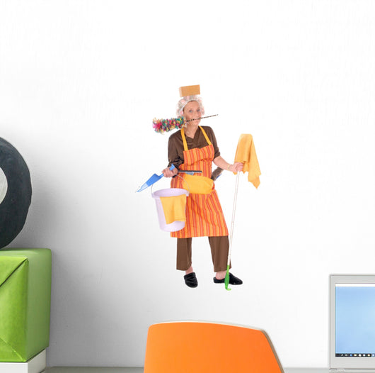 Cleaning Housewife Wall Decal