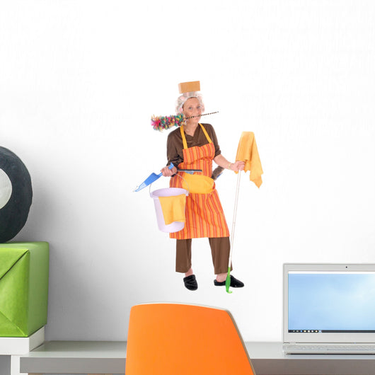 Cleaning Housewife Wall Decal