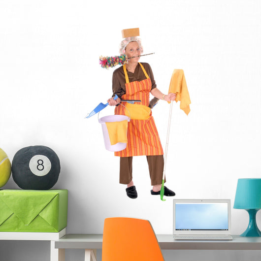 Cleaning Housewife Wall Decal