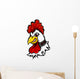 Angry Rooster Head Wall Decal