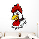 Angry Rooster Head Wall Decal