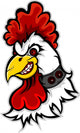 Angry Rooster Head Wall Decal