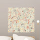 seamless pattern with colorful doodle ornament Wall Mural