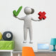 Man Right and Wrong Wall Decal