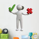 Man Right and Wrong Wall Decal